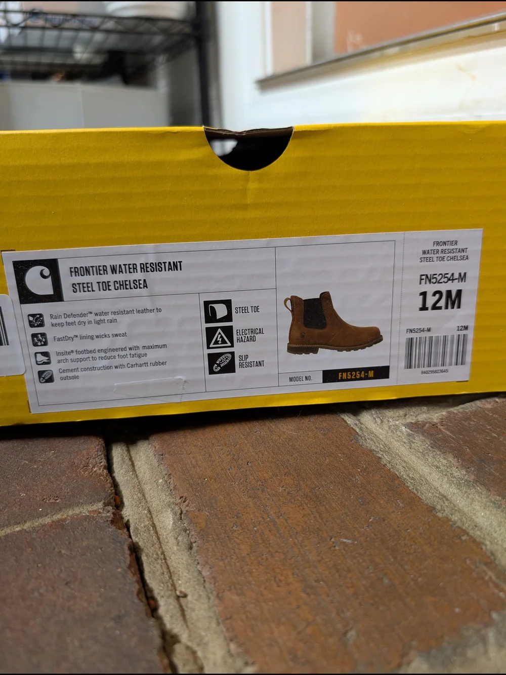 Carhartt Brown Leather Chelsea Boot with Steel Toe
